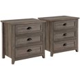 thumbnail image 1 of Odette 3 Drawer Framed Bedroom Nightstand Set in Gray Wash, 1 of 5
