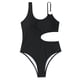 thumbnail image 4 of Traje de baño de una pieza para mujer Traje de baño de cintura lateral abierta Traje de baño de una pieza sólido Bikini OAVQHLG3B Store lin121212, 4 of 4