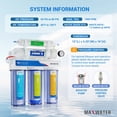 thumbnail image 2 of Max Water filtration d'Eau RO à 5 Étapes avec Robinet, Réservoir Robuste, + Filtres de Remplacement pour 100 GPD, 2 of 6
