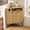 Natural Oak, variant on Joyyskill Fluted Corner Cabinet with Storage, Modern Floor Cabinets with Adjustable Shelf & Metal Legs Wooden Narrow Cabinet Organizer, Natural Oak