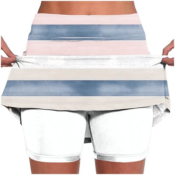 Cavosen Flowy Shorts for Women Plus Size Short Skorts Yoga Pants Stripe Lightweight Soft Workout Shorts with Pockets