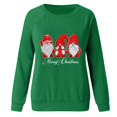 thumbnail image 3 of Hauts de Noël en Solde T-Shirt à Col Rond Imprimé de Noël pour Femmes Manches Longues Blouse Décontractée Verte m, 3 of 6