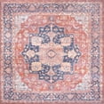 thumbnail image 3 of JONATHAN Y WASHABLE 5' Square Area Rug, Maris Ornate Medallion - Terracotta/Navy, WSH109A-5SQ, 3 of 4