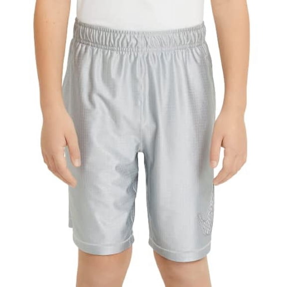 Nike Boys Dri-Fit Graphic Shorts Gray/White Large DA0258-077