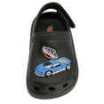 thumbnail image 4 of Hot Wheels Toddler Boys' Clogs with Adjustable Strap - Black with Blue Car Patch, Size 4, 4 of 8