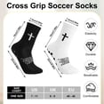 thumbnail image 3 of Hengguang 4 Pairs Cross Grip Soccer Socks for US 7-11, Anti Slip Socks, Sports Sock for Training, 3 of 7