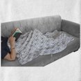 thumbnail image 6 of Geometric Soft Flannel Fleece Blanket, Seigaiha Pattern Overlapping Half Circles Wave Pattern Traditional Japanese, Cozy Plush for Indoor and Outdoor Use, 50" x 70", Cadet Blue White, by Ambesonne, 6 of 6