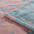 thumbnail image 3 of Flxxie Muslin Cotton 3 Layer Toddler Blanket, Super Soft Baby Blanket, Lightweight Crib Blanket for Boys and Grils, Red and Blue Star, 30x40 inches, 3 of 5