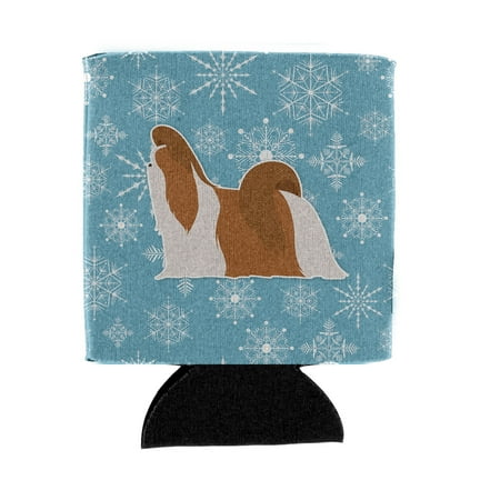 

Carolines Treasures BB3546CC Winter Snowflake Shih Tzu Can or Bottle Hugger Can Hugger multicolor