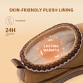 thumbnail image 2 of DREAM PAIRS Women's Genuine Suede Fuzzy Slippers Indoor Outdoor Fluffy Home Comfy Winter Slip On Cute Warm Memory Foam Fuzzy Shoes, 2 of 6