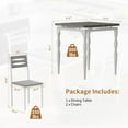 thumbnail image 2 of 3 Piece Dining Table Set, Dining Table and Chairs Set for 2, Kitchen Table Set for Small Spaces, Kitchen, Apartment, Gray, 2 of 7