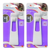 Dreambaby Refrigerator Appliance Latch Lock Fridge Freezer Safety Plastic White, 2-Pack
