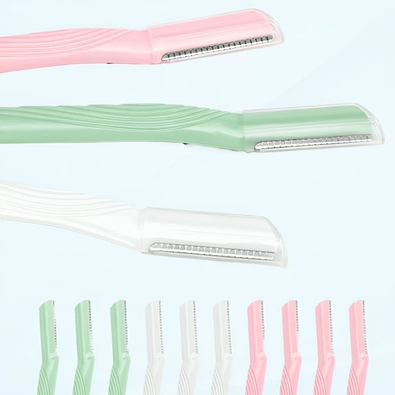 FACEGA 10 PCS Face Razors for Women,Dermaplaning Blades for Face,Eyebrow Razor Shaper,Lady Face Shavers for Women,Facial Hair Peach Fuzz Remover