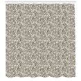 thumbnail image 3 of Ambesonne Vine Shower Curtain, Bulky Leaves, 69"Wx75"L, Dark Brown and Eggshell, 3 of 3