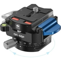 Sirui 55mm Quick Release Plate with 360° Rotating Panoramic 1/4" and 3/8" Thread QC-55P