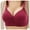 Wine, variant on Womens Bra Sagging Breasts Push Up Wire Free Support Bras Pink, 38