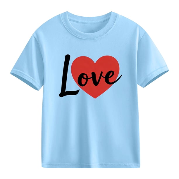 Blusas y camisas de manga corta con cuello redondo para niños y niñas, camisetas gráficas de manga corta, blusas con estampados bonitos para la temporada escolar.