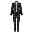 thumbnail image 6 of Turilly Women's Clothes Sets for Comfort Women's Casual Printed Suit Long Sleeve Blazer Tops and Drawstring Long Pants Two-piece Set Suit, 6 of 7