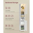 thumbnail image 4 of Illuminated Tall Storage Cabinet, Auto LED Light Freestanding Organizer with Adjustable Shelves, For Small Spaces, Cloud White, 4 of 7
