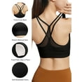 thumbnail image 3 of Hanerdun Womens Sports Bras Crossback Padded Supportive for Athletic Workout Yoga Running Black S, 3 of 9