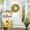 thumbnail image 3 of Summer Spring Hydrangea House Flag Double Sided 28x40 Inch, Purple Blue Flower Floral Welcome Garden Flag Burlap Vertical Seasonal Farmhouse Yard Outdoor Decoration (Large), 3 of 6