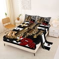 thumbnail image 2 of Erosebridal Brown Leopard Cheetah Print Full Size Sheets,Fashion Women High Heels Girls Gifts Bed Sheets For Adults 4-Piece, 2 of 6