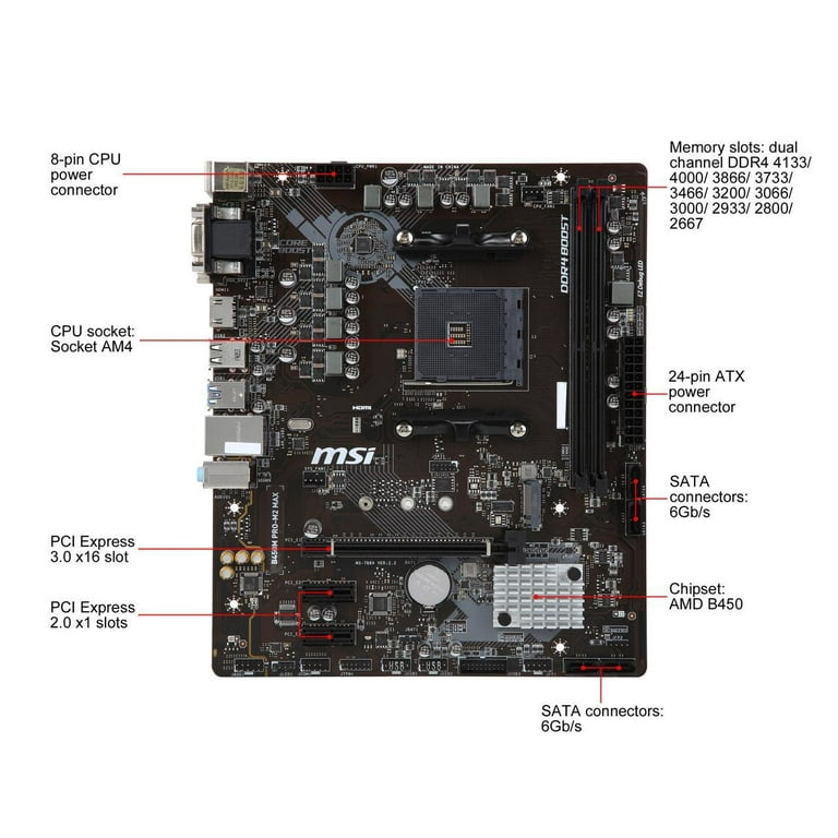 msi B450M PRO-M2 マザーボード Amazon | MSI B450M PRO-M2 MAX M-ATX マザーボード [AMD B450