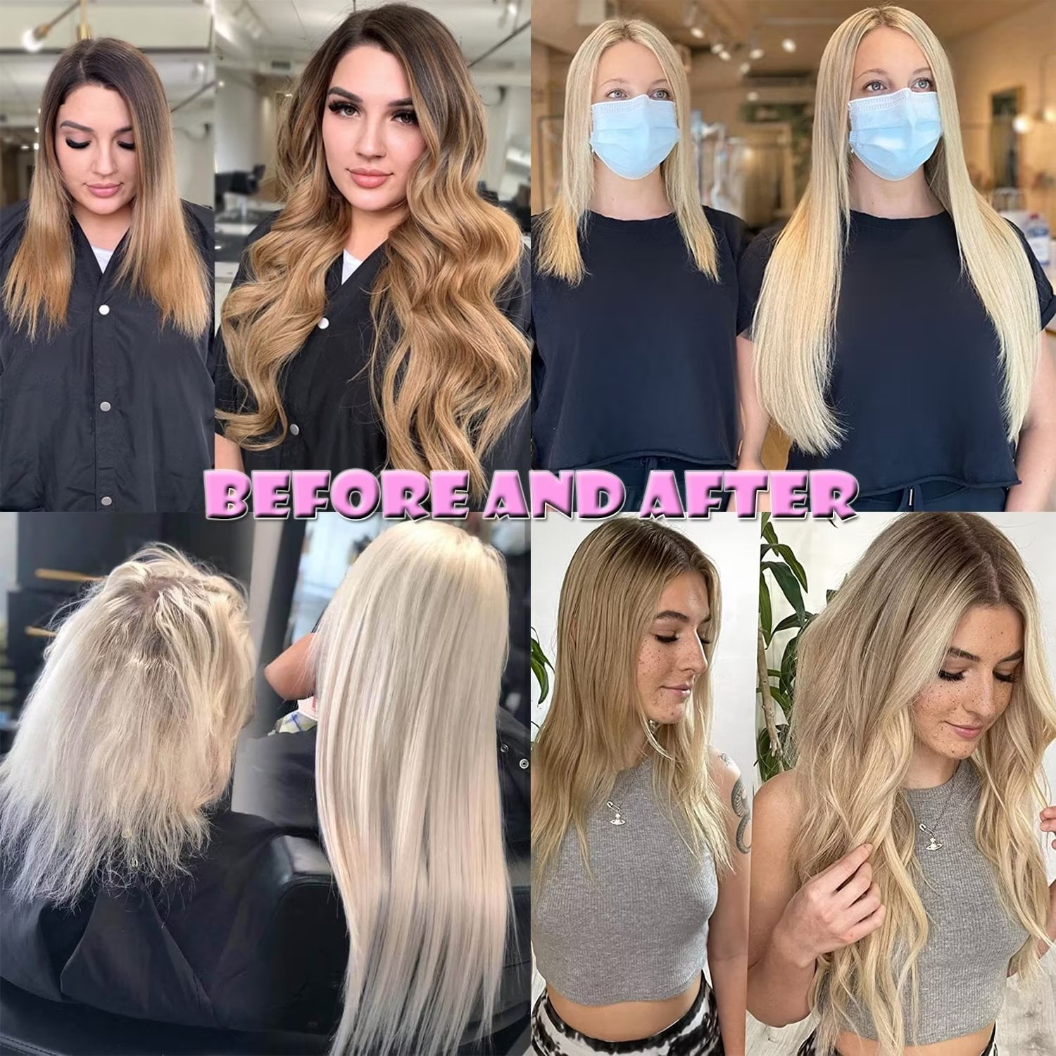 Benehair Human Hair Extensions Micro Ring Micro Beads Easy Loop 100% Remy Hair Extension Micro Link Hair 1g/Strand 100g Black Pre Bonded Soft