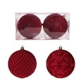 thumbnail image 2 of Burgundy Velvet Christmas Ball Ornaments,4" Flocked Xmas Tree Balls Hanging Decoration,Flocked Christmas Balls Shatterproof Decorative Hanging Ornaments Set for Xmas Tree Holiday Wedding Party Decor, 2 of 9