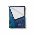 thumbnail image 2 of Galaxy Soft Flannel Fleece Throw Blanket, Outer Space View from Rustic Wooden Deck Blue Nebula Star Night, Cozy Plush for Indoor and Outdoor Use, 50" x 60", Purple Blue Brown, by Ambesonne, 2 of 6