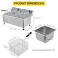 thumbnail image 2 of 22L Electric Fryer, 23.2QT Fryer With Baskets Large, 3400W Portable Deep Fryer For Restaurant And Home Use, Electric Deep Fryer With Basket And Lid, 2 of 6