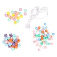 thumbnail image 2 of 100 piezas de cuentas de silicona de colores de caramelo DIY collar pulsera cuentas conjunto con 16.5ft cuerda para la fabricación de joyas, 2 of 8