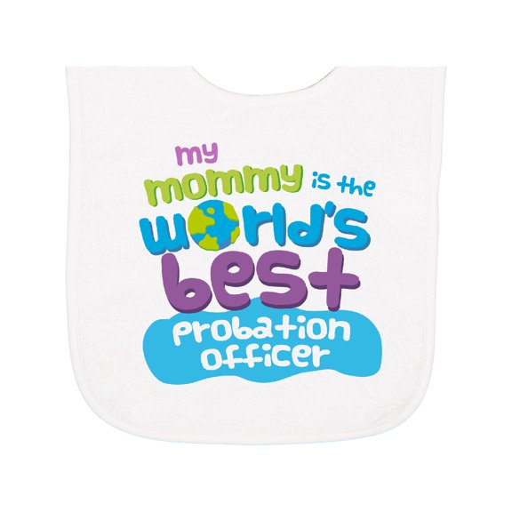Inktastic Probation Officer Gifts for Kids Baby Terry Cloth Bib