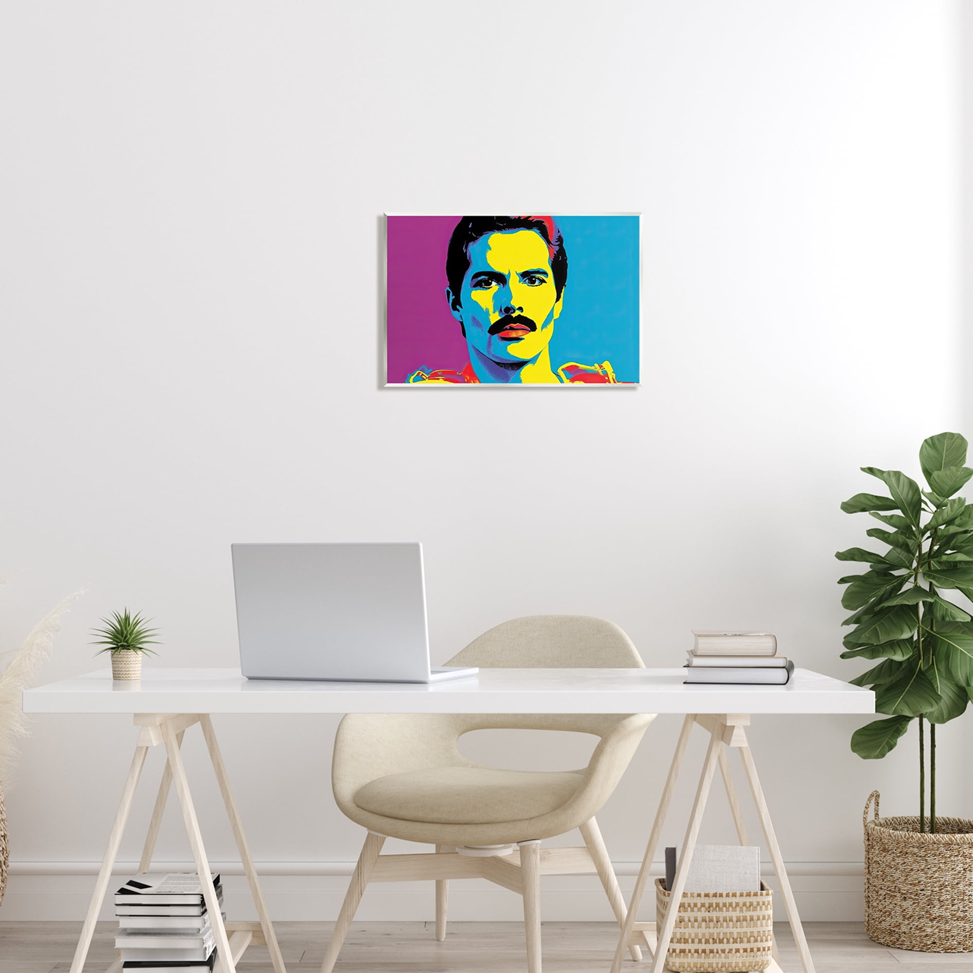 Stupell Industries Freddie Mercury Pop Style Abstract Painting Unframed Art Print Wall Art, 19 x 13