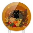thumbnail image 3 of Acrylic Thanksgiving Black Cat Hiding In Cornucopia with Pumpkins Cake Topper Party Decoration for Wedding Anniversary Birthday Graduation, 3 of 6