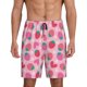 thumbnail image 1 of Balery Haear Strawberry Pantalones cortos de pijama de punto de algodón para hombre con cinturilla y bolsillos-3X-Large, 1 of 6