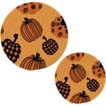 thumbnail image 7 of SKYSONIC Stylish Autumn Pumpkins Trivet Pot Holders Pads, Set of 2 Pot Holder Heat Resistant Trivets Cotton Thread Weave Mats Kitchen Table Decor, 7 of 7