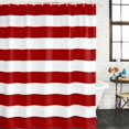 thumbnail image 3 of Red Stripes Waterproof Fabric Shower Curtain, Simple Red White Texture Waterproof Fabric Shower Curtain for Bathroom Curtains Bathtubs Hotel Washable Shower Curtains with 12 Hooks Extra Long 72x96, 3 of 8