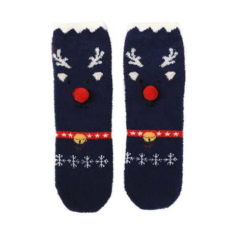 

Youmylove Christmas Children Coral Pile Warm Parents And Children Socks Cartoon Baby Socks Meia