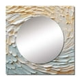 thumbnail image 2 of Designart "Enchanted Whirls in Gold and Cream III" Abstract Spirals Square Mirror Wall Decor Transitional - Large Gold Square Bathroom Mirror - Square Printed Wall Mirror Art, 2 of 5