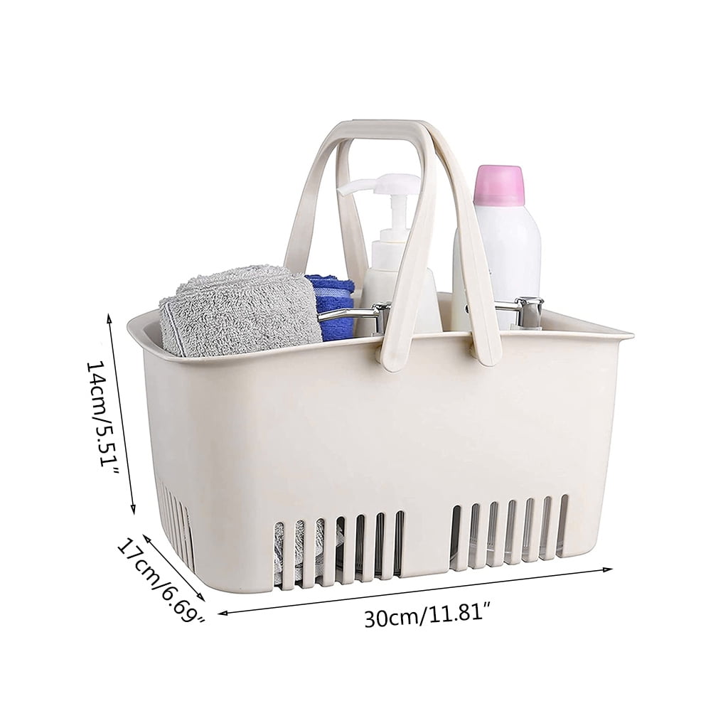 Bath Drain Basket Portable Storage Shower Caddy Tote Rattan Plastic  Bathroom Organizer Cosmetic Wash Handle Box