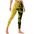 thumbnail image 5 of Itsame Comfortable Loose Pants for Womens Printed Tight High Waisted Wide Leg Sweatpants Yellow Size XL, 5 of 6