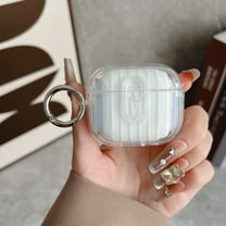 Allytechgroup Protective Case for Apple AirPods 4th Generation 2024, Hard Shell with Keychain Ring, Shockproof Dustproof Portable Protective AirPods 4 Case Cover for Women and Girls