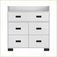 thumbnail image 2 of Dressers, Alyn Modern 5-Drawer Dresser with Spacious Top | White | Particle Board, 2 of 7