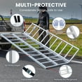 thumbnail image 4 of KROAK Aluminum Loading Ramps 1800Lbs Max, Tri-Fold Powerspots Ramps for Pickup Trucks Bed, Trailers Ramp with Load Straps for Motorcycles, ATV/UTV, Lawn mowers, Tractors, 77" L x 54" W, 1Pc, 4 of 5