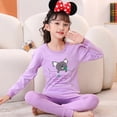 thumbnail image 1 of Ropa interior térmica para niños pequeños, pijamas de algodón con dibujos animados, informales, cálidos, para otoño e invierno, 2023, 1 of 4