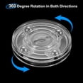 thumbnail image 3 of Uxcell 4 Pack Acrylic Lazy Susan Turntable, 2 Pulgadas Organizador de Giratorio Claro con Rodamiento de Bolas de 360 Grados para Estante de Especias, Mesa, Decoración de Pasteles, Despensa y Baños, 3 of 7