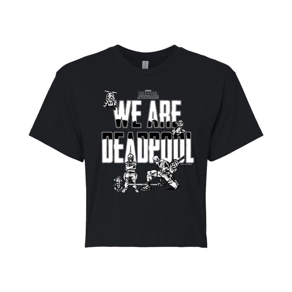 Marvel Deadpool & Wolverine - We Are Deadpool Doodles - Juniors Cropped Graphic T-Shirt