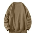 thumbnail image 4 of zfwon Mens Cotton Crew Neck Sweatshirts Oversized Warm Fleece Long Sleeve Pullover Fashion Solid Color Jumpers Outdoor Comfortable Sports Sweatshirts Everyday Wear Tops, 4 of 4