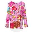 thumbnail image 2 of CLOOCL Plus Size Women T-Shirts Fantasy Candy Graphic Print Harajuku Shirts Long Sleeve Pullover, 2 of 6